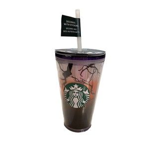 Starbucks 2022 Fall Halloween Raven’s Perch Glow In The Dark 16oz Tumbler New